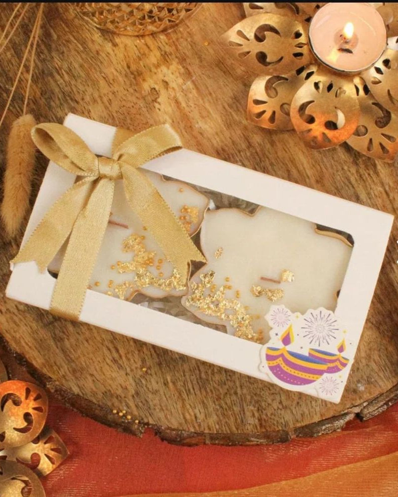 200ml Soy Wax Lotus Urli Scented Candle Gift Set contain 2 candles – Handcrafted Floral Decor Candle for Festive Gifting & Home Ambience | 3V6002