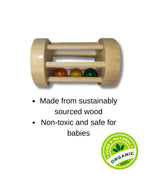 TRIVI Wooden Toy Gift Box – Handcrafted Rattles & Spinning Tops for Kids SET OF 3 pcs | 3V3009