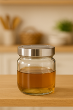 Premium Glass Storage Jar Set with see-through lid (250ml) – Perfect for Dry Fruits & Kitchen Décor (4 Pcs) | 3V7003