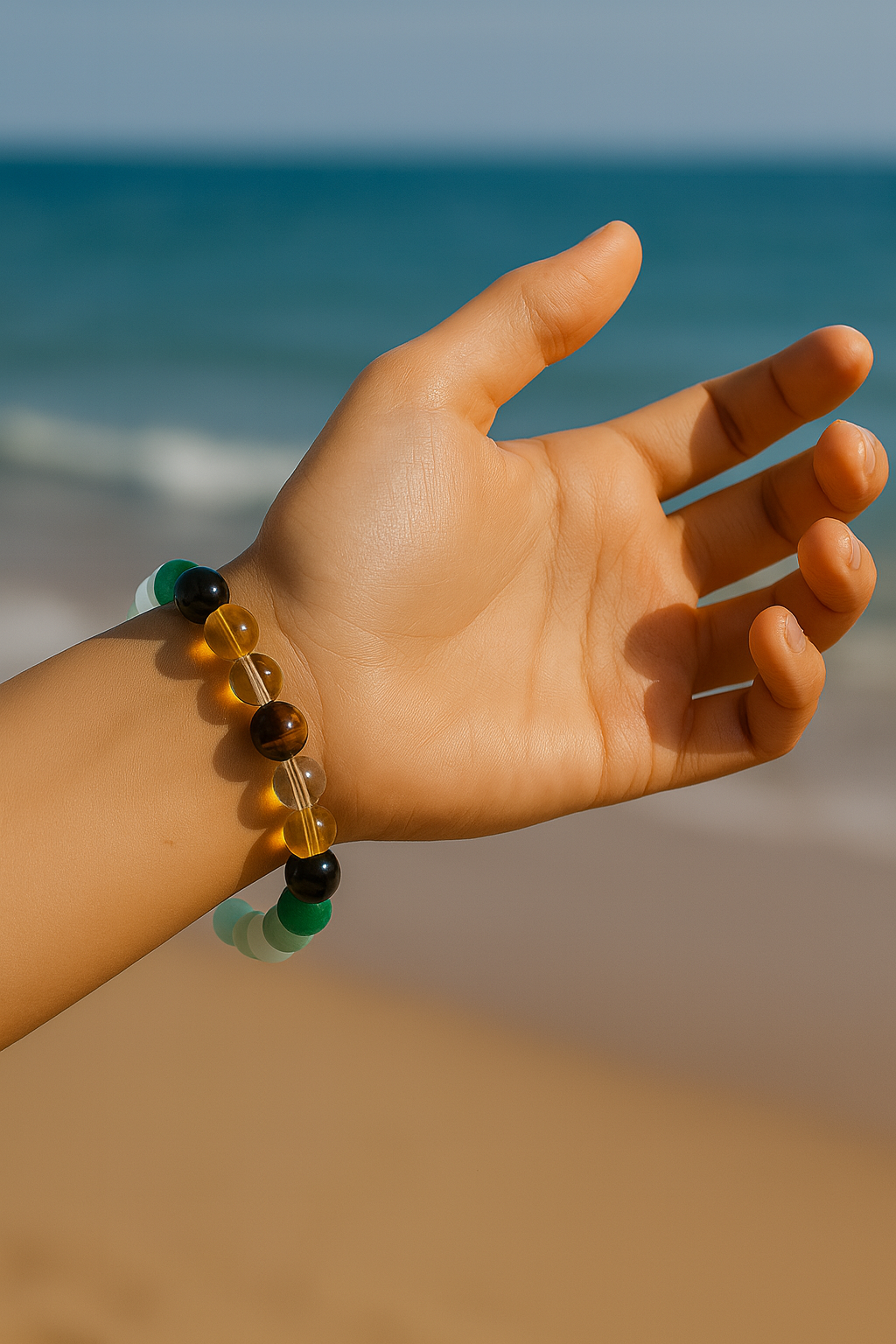 🌿 Natural Gemstone Energy Bracelet – Good Luck Gemstone Bracelet, Harmony & Strength in Every Bead | Unisex Bracelet | 3V8012