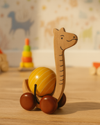 Wooden Giraffe Push Toy-Handcrafted Fun for Little Explorers | 3V3005