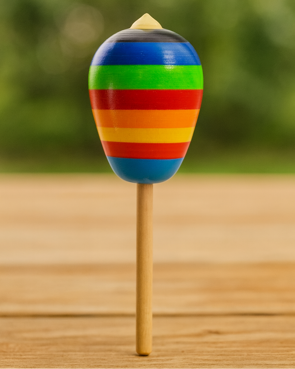 Handcrafted Multicolored Wooden Spinning Tops – Classic Fun, Crafted Naturally | 3V3008