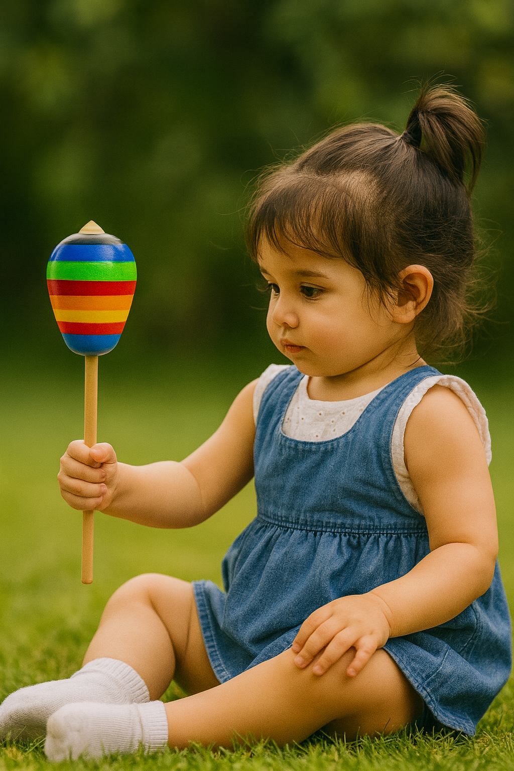 Handcrafted Multicolored Wooden Spinning Tops – Classic Fun, Crafted Naturally | 3V3008