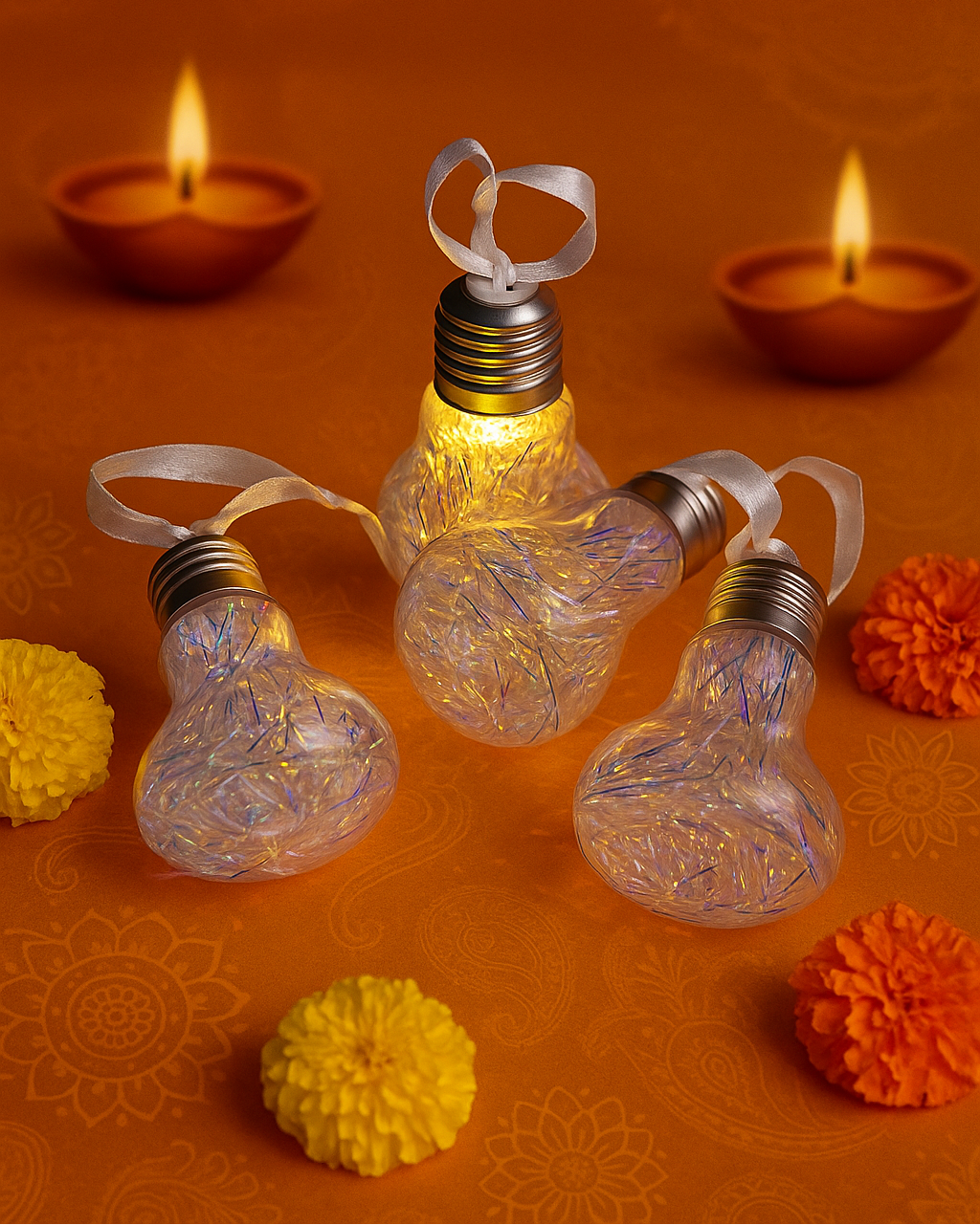 Battery Bulb / Star -Shaped LED Light Bulbs – Festive Decorative Lights  | 4 PIECE |Diwali Decoration item | 3V6008