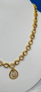 Elegant Premium  AD Necklace Set with Cubic Zirconia – Traditional Indian Imitation Jewelry| 3V8004