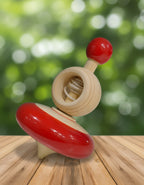 Handcrafted Eco-Friendly Wooden Spinning Tops – Classic Toy for Kids (1–3 Years) | 3V3001