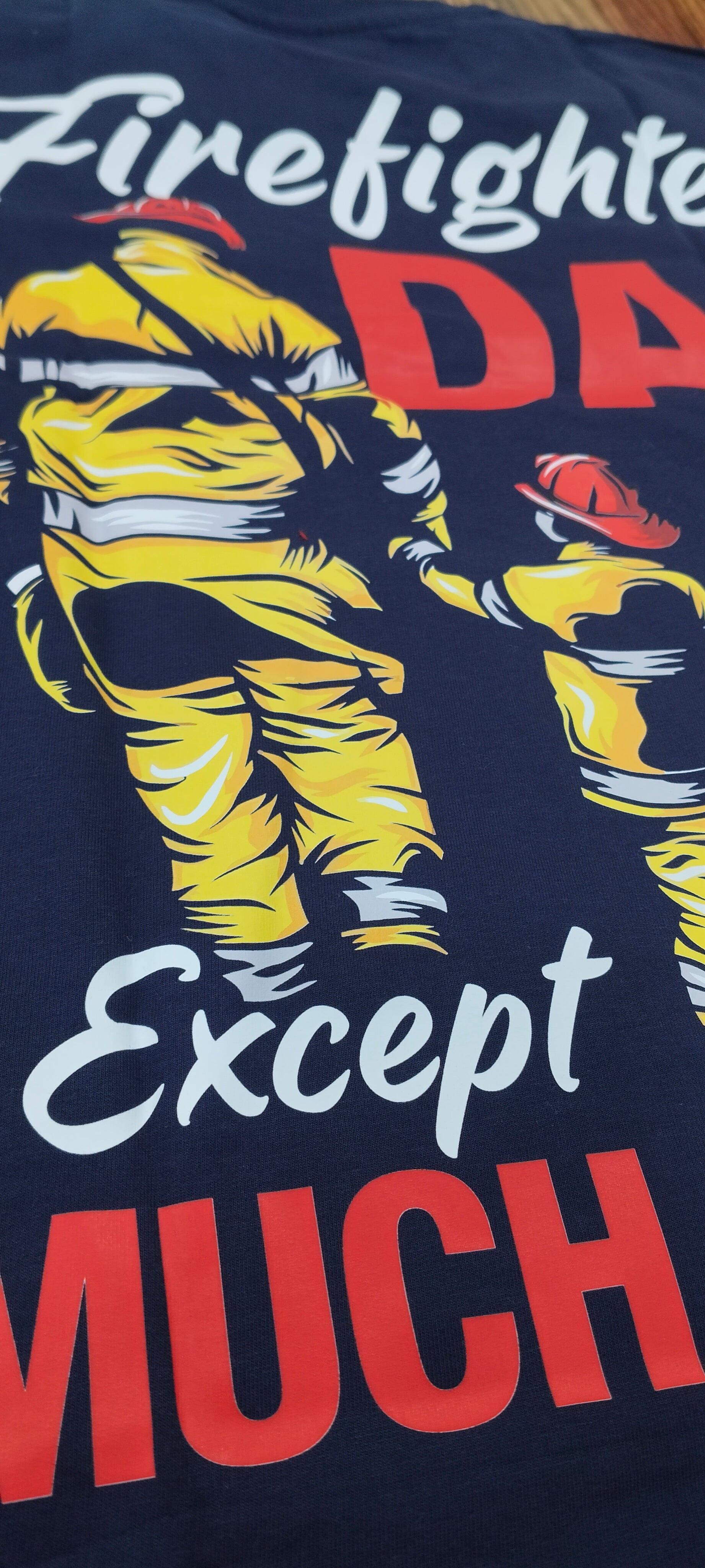 TRIVI's Oversized Firefighter Dad – Premium Oversized Navy Blue 100% cotton | 3V9010