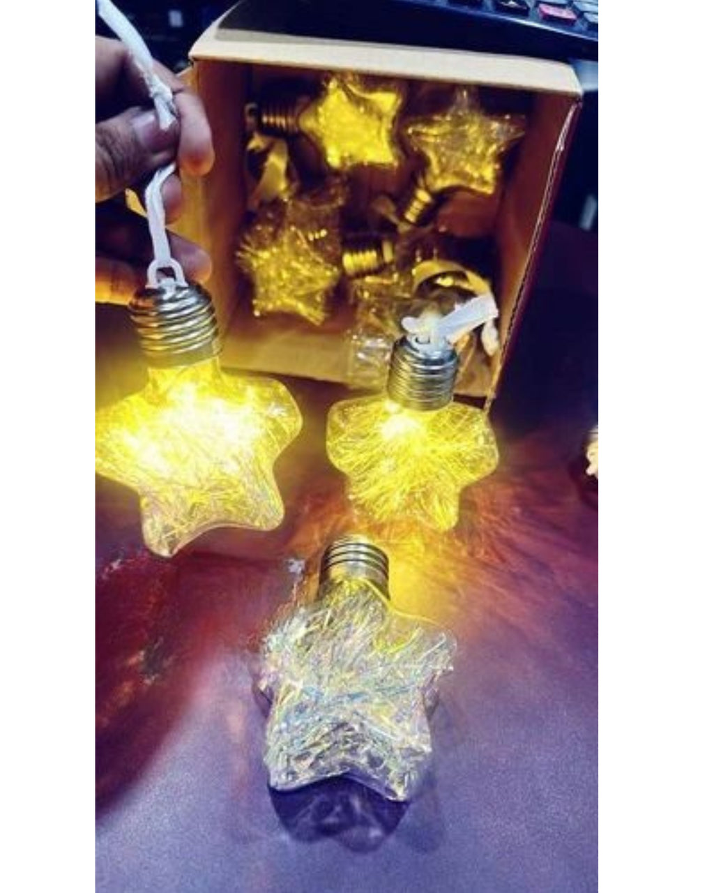 Battery Bulb / Star -Shaped LED Light Bulbs – Festive Decorative Lights  | 4 PIECE |Diwali Decoration item | 3V6008