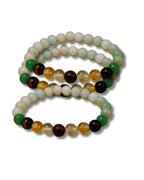 🌿 Natural Gemstone Energy Bracelet – Good Luck Gemstone Bracelet, Harmony & Strength in Every Bead | Unisex Bracelet | 3V8012
