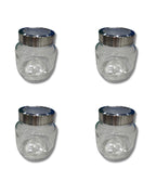 Premium 500ml Glass Storage jars with See-through Lid – Perfect for Dry Fruits & Kitchen Essentials (4 Pcs) | 3V7005