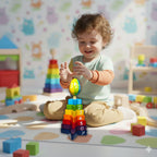 Wooden Star-Shaped Stacker – Colorful Educational Learning Toy for Kids (Eco-Friendly & Non-Toxic) (1–4 Years) | 3V3002