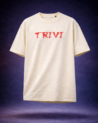 TRIVI's  Hokkaido Wave Oversized Tee  – Cream Edition 100% cotton | 3V9011