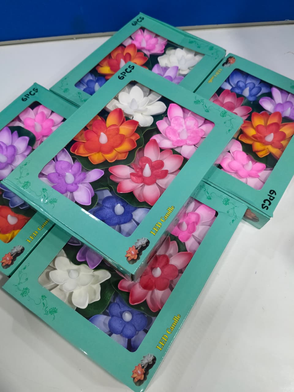 LED Floating Lotus Light, Diwali Diva with Sensor Candle (Pack of 6) – Decorative Water Flower Lamp for Home, Festivals & Meditation Décor | 3V6004