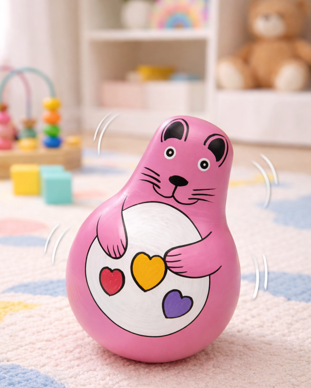 Happy Wobble Cat – Self-Balancing Wooden Toy for Kids from TRIVI | 3V3011