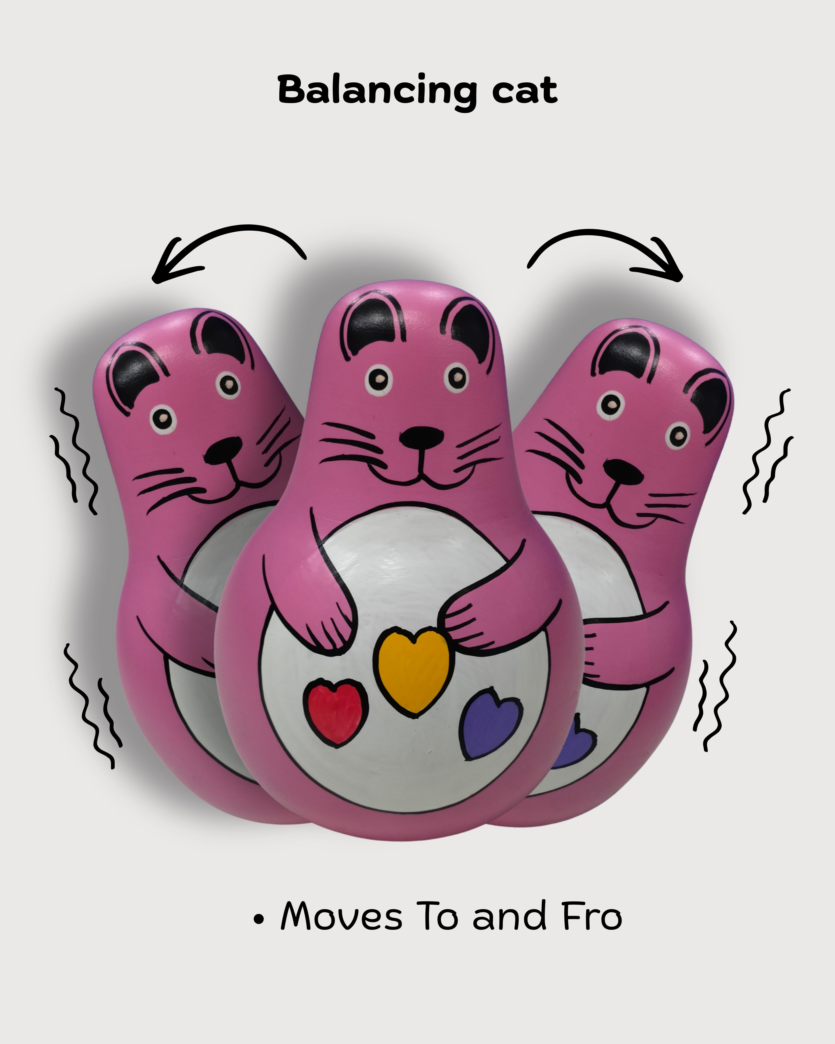 Happy Wobble Cat – Self-Balancing Wooden Toy for Kids from TRIVI | 3V3011