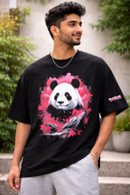 TRIVI's Black Oversized French Terry Tee – Premium 100% Cotton Streetwear Tee | 3V9002