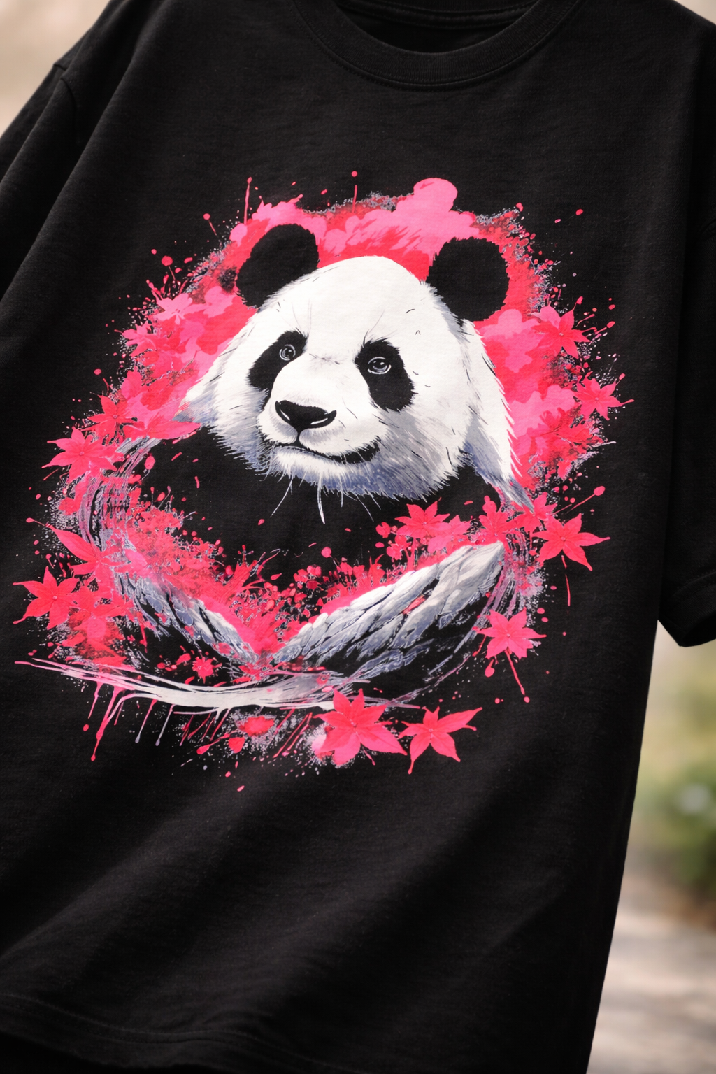 TRIVI's Black Oversized French Terry Tee – Premium 100% Cotton Streetwear Tee | 3V9002