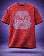 TRIVI's Red Acid Wash Oversized T-Shirt – Stay Hype Edition 100% cotton | 3V9017