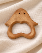 Natural  Neem Wooden Baby Teether Set – Cloud & Penguin Design (Set of 2) | 3V3013