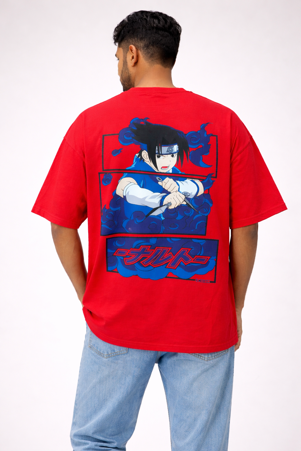 TRIVI's Premium Red color Oversized  Cotton Tee– 100% Cotton Streetwear Tee | 3V9009